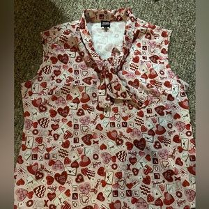 Retrolicious Valentines bow top 1x EUC